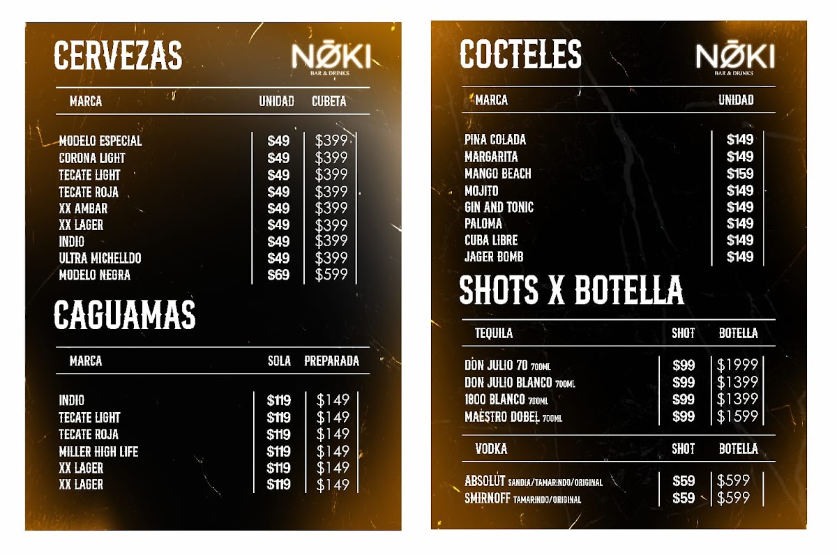 Bunker Food Crew Menu - Image 1
